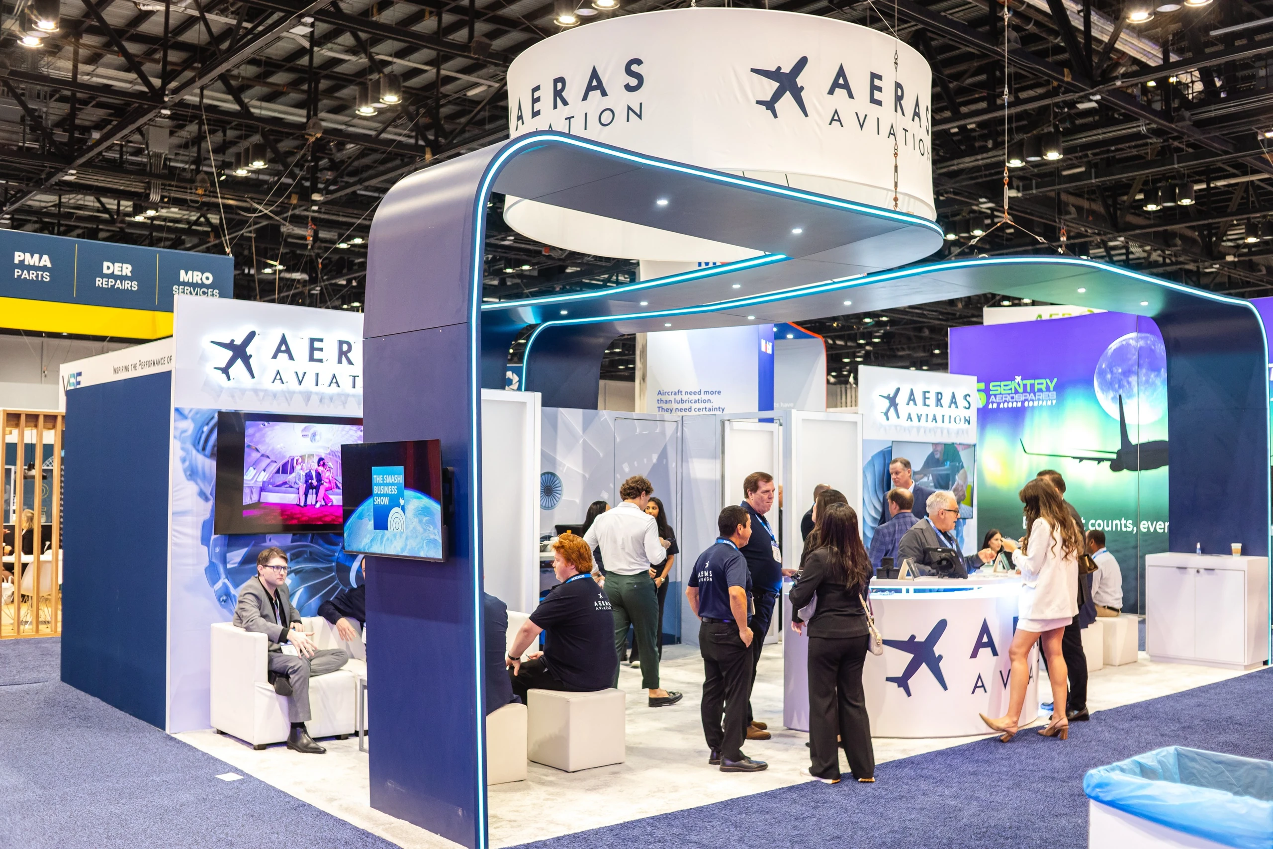 MRO Americas show floor — Aeras Aviation coverage at Orange County Convention Center